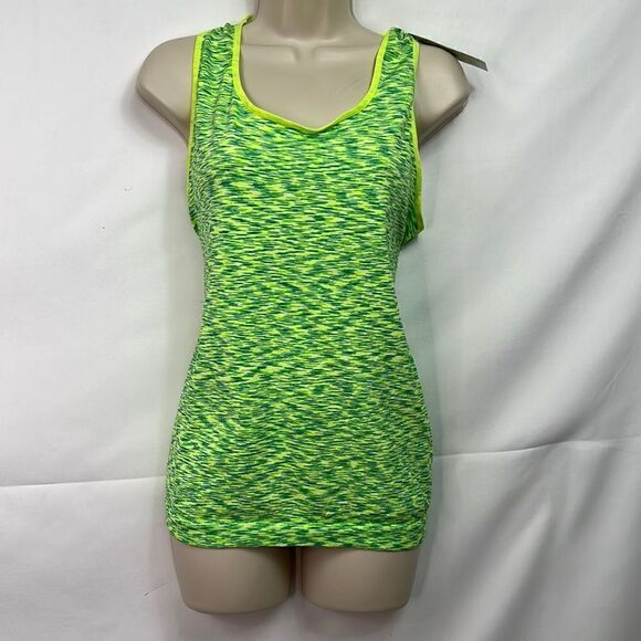 Jada Bright Green Space dye Athletic tank top size small medium NWT - Picture 1 of 8